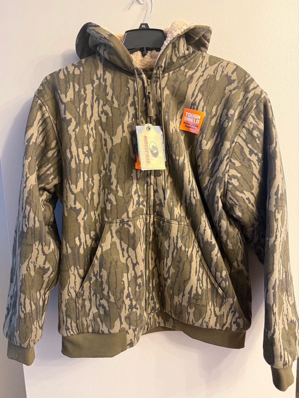 Mossy Oak Ridgecut Sherpa Full Zip Sweatshirt Mens XL